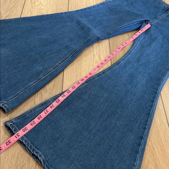Forever 21 Pull On Super Flare Jeans Size M|Retro 70s vintage hippie denim - Picture 7 of 9